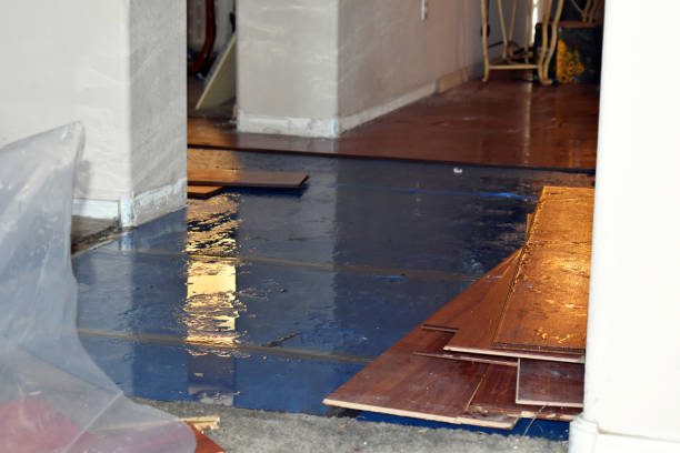 Professional Flood Damage Restoration technician working in Walnut, CA